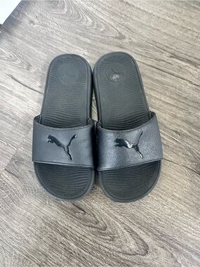 Puma Black Women’s Logo Slide Sandals